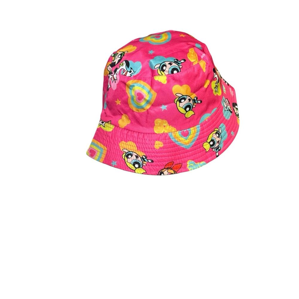 SHEIN X Power Puff Girls Adult Pink Bucket Hat New Blossom Bubbles Buttercup - Picture 4 of 9